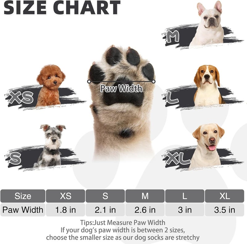 KOOLTAIL Dog Socks for Hot/Cold Pavement, Breathable & Warm Dog Socks to Prevent Licking Paws, Non Slip Pet Boots & Paw Protectors for Hardwood Floor,Grippy Shoes for Small Medium Large Senior Dogs - Image 2